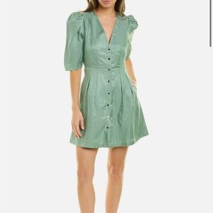 ba&sh Stri Linen-Blend Mini Dress